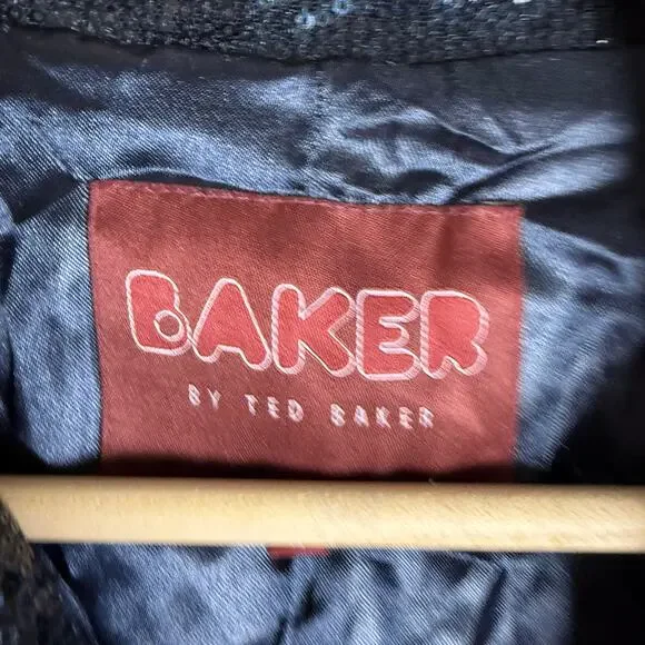 Baker by Ted Baker Navy Blue Sequin Zip Jacket Girl’s Size 13
